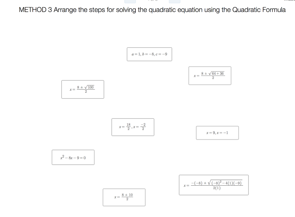 Solved METHOD 2 - Arrange the steps for solving the | Chegg.com