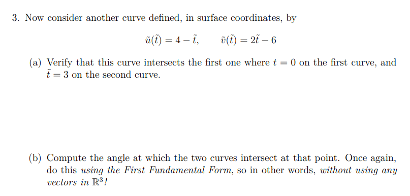 3. Now consider another curve defined, in surface | Chegg.com