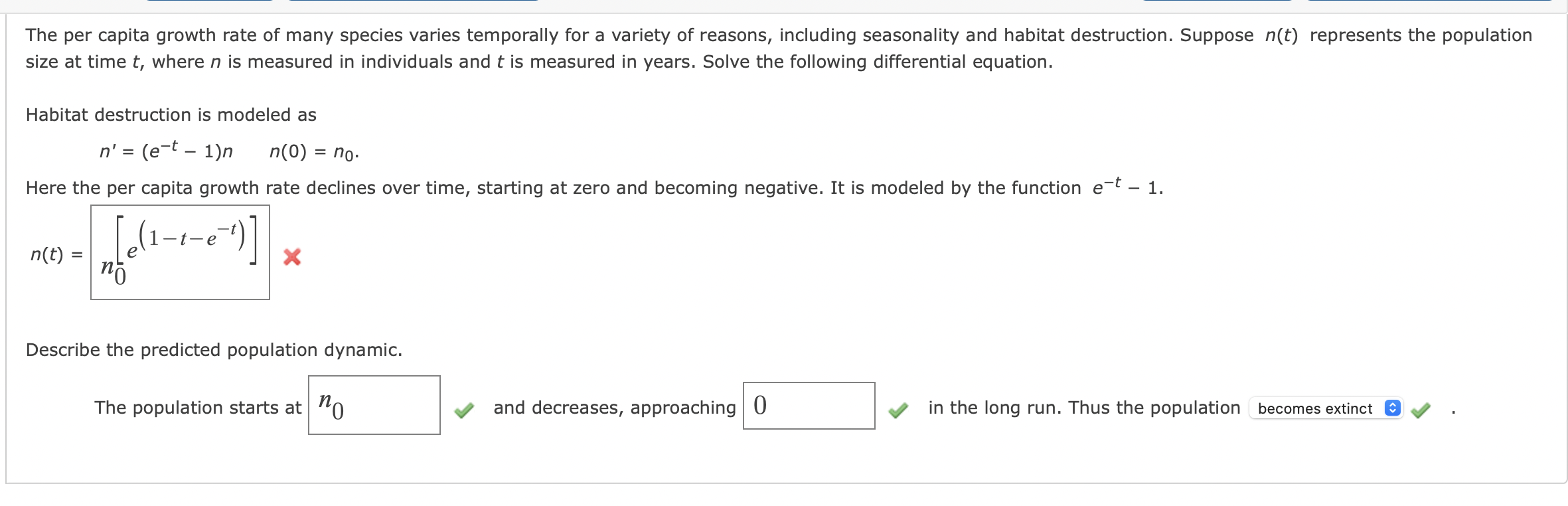 Solved The per capita growth rate of many species varies | Chegg.com
