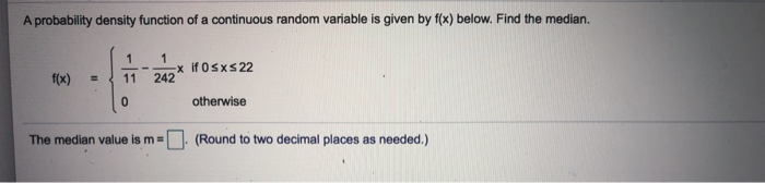 Solved A probability density function of a continuous random | Chegg.com
