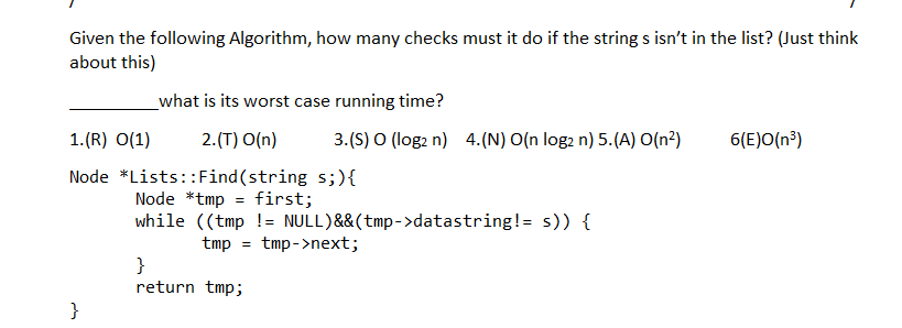 Solved Given the following Algorithm, how many checks must | Chegg.com