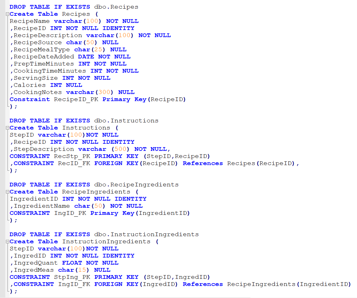 Solved I am writing a script that will execute all at once | Chegg.com