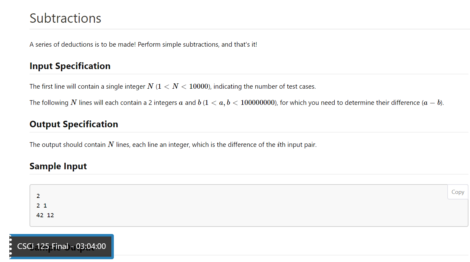 Solved Subtractions A series of deductions is to be made! | Chegg.com