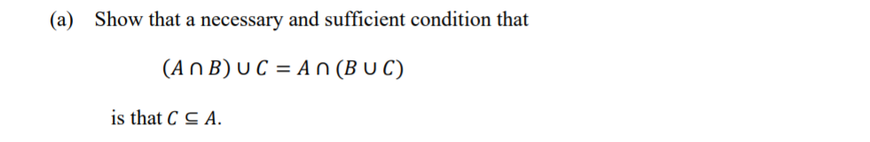 Solved (a) Show that a necessary and sufficient condition | Chegg.com