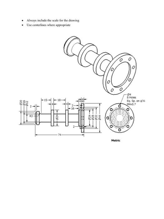 Solved Computer Assignment Create a solid model (a part) of | Chegg.com