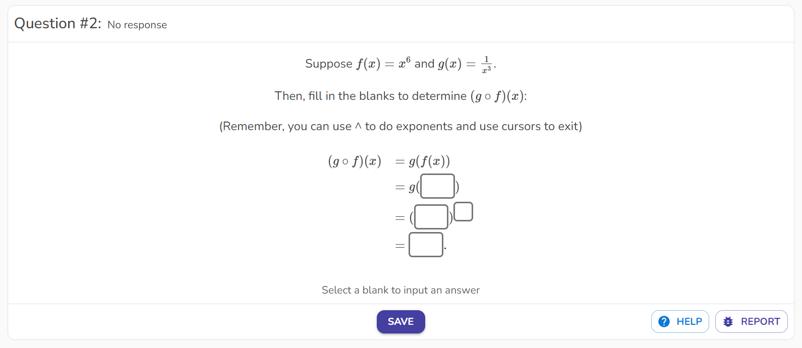 Solved Question 2 No Responsesuppose F X X6 ﻿and