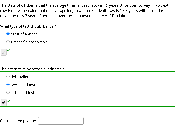 Solved The state of CT claims that the average time on death