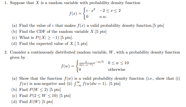 Solved 1 Suppose That X Is A Random Variable With Probab Chegg Com