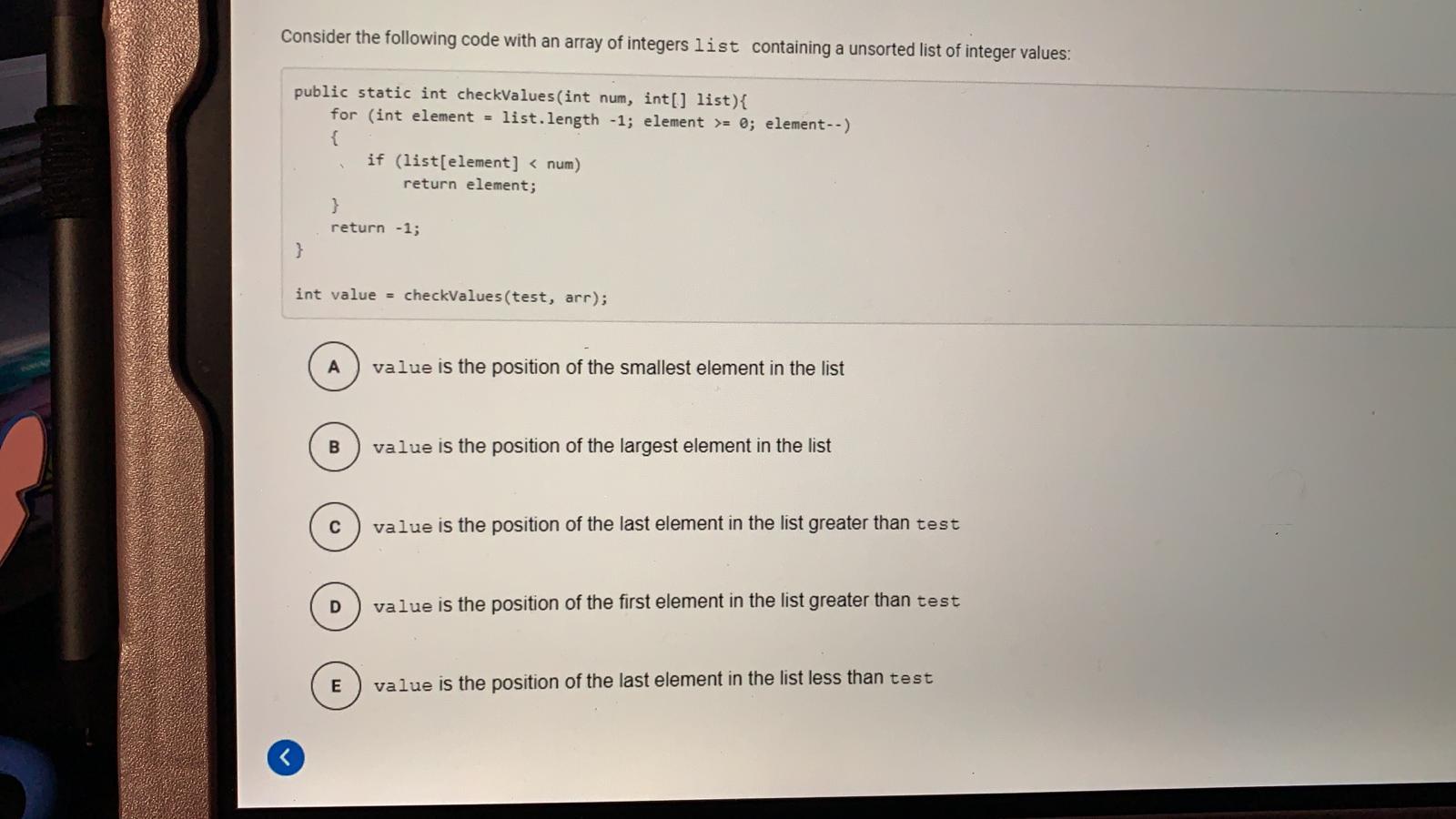Solved Consider the following code: public static void | Chegg.com