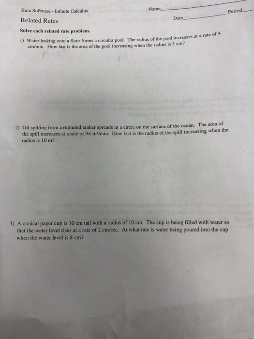Solved kuta software infinite calculus related rates solve chegg