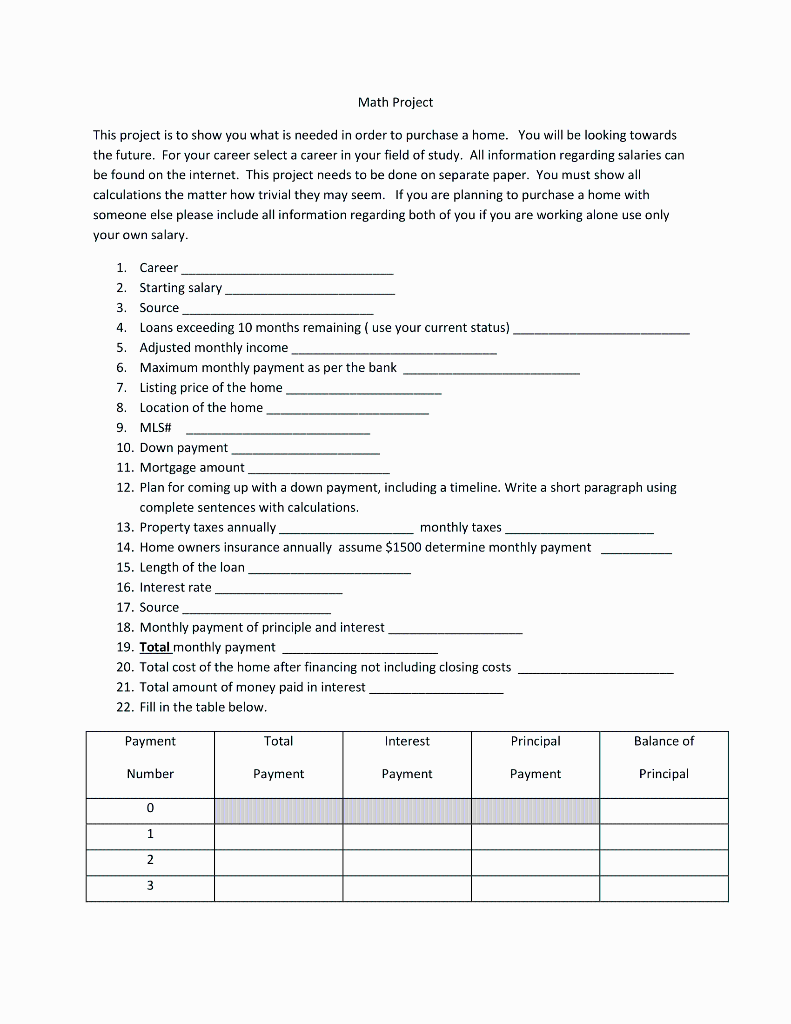 Math Project This project is to show you what is | Chegg.com