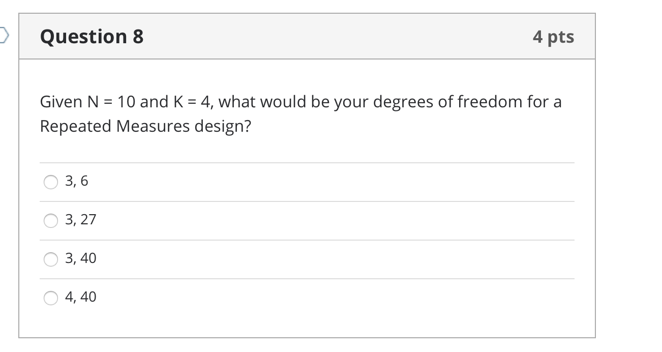 Solved Question 8 4 pts Given N = 10 and K = 4, what would | Chegg.com