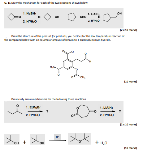 Solved Q. 11 Draw the mechanism for each of the two | Chegg.com
