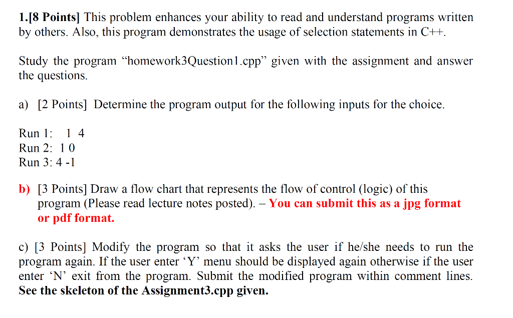 Solved This is the code for Assignment3question1.cpp given | Chegg.com