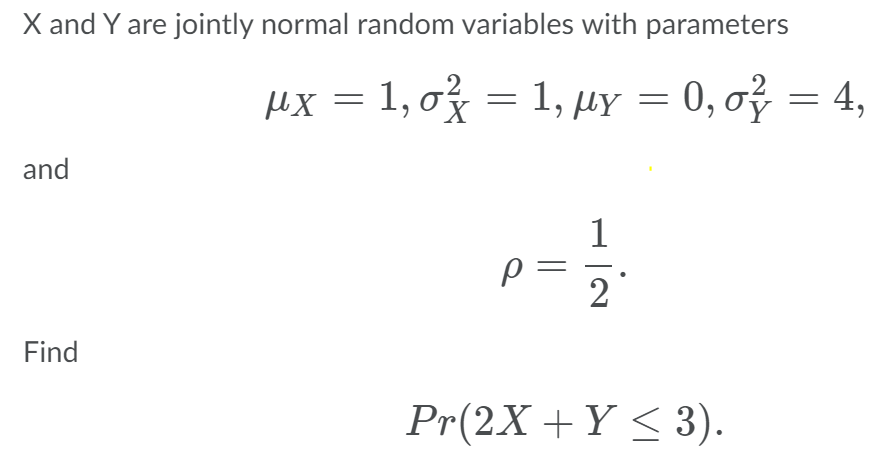 Solved X And Y Are Jointly Normal Random Variables With 6119