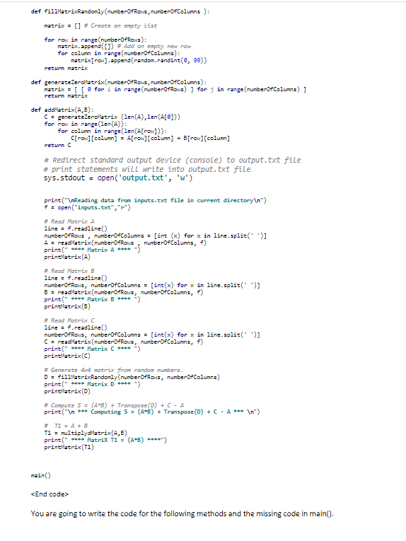 Solved In this question, you are going to write methods that | Chegg.com image.