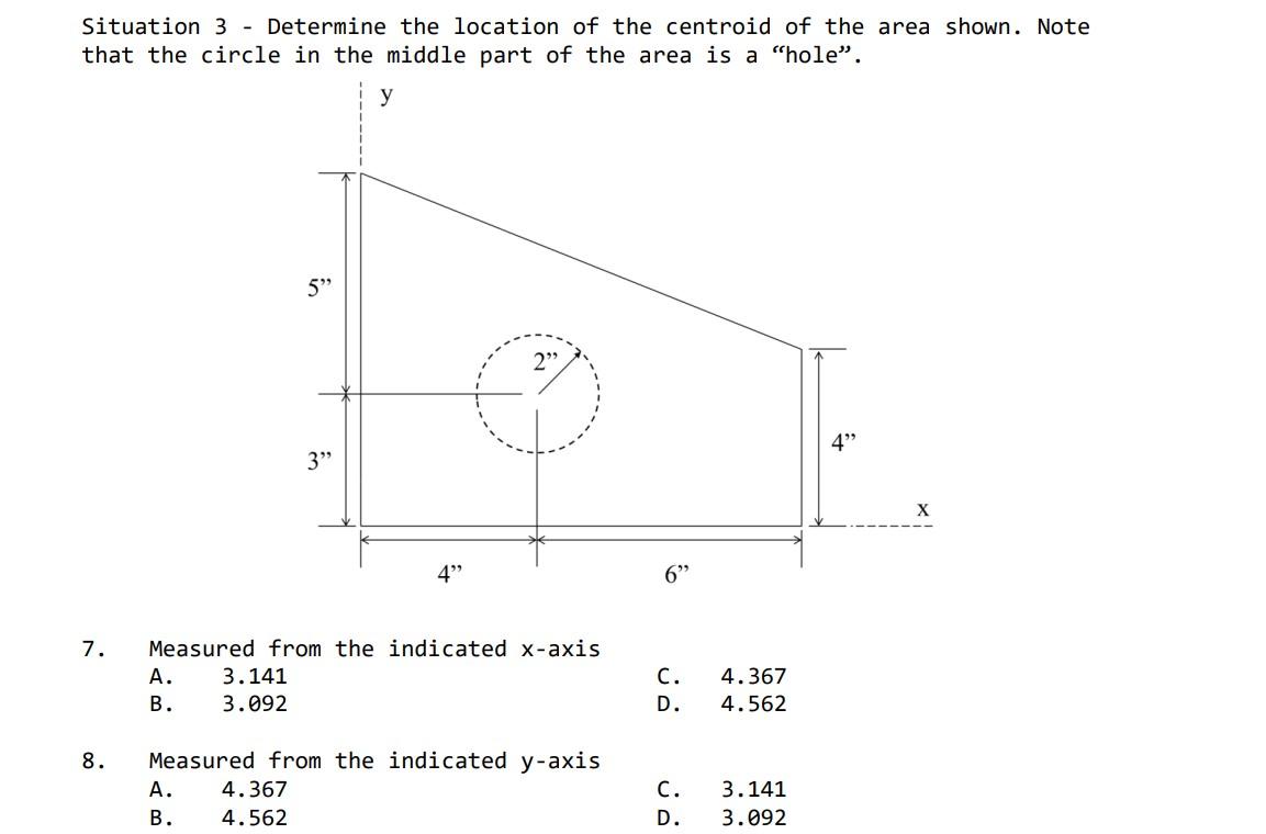 Solved Situation 3 - Determine the location of the centroid | Chegg.com