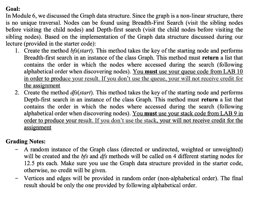 Solved Goal: In Module 6, we discussed the Graph data | Chegg.com