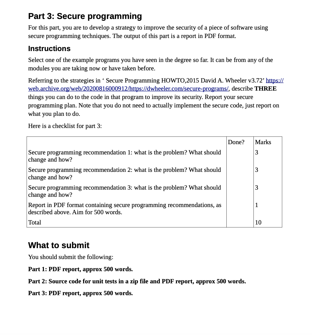 Solved Software Design and Development Coursework Version: | Chegg.com