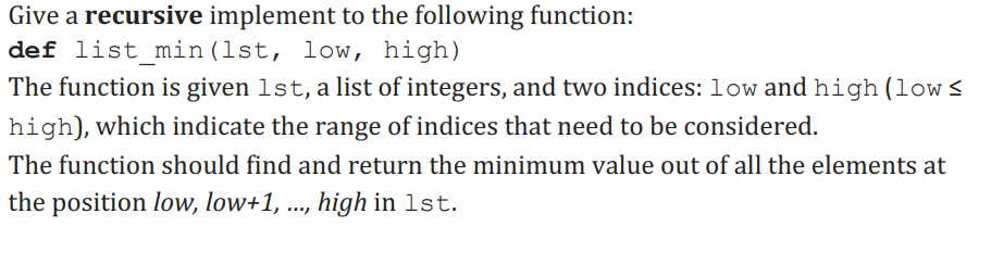 Solved Give A Recursive Implement To The Following Function Chegg Solved Give A Recursive Implement To The Following Function Chegg