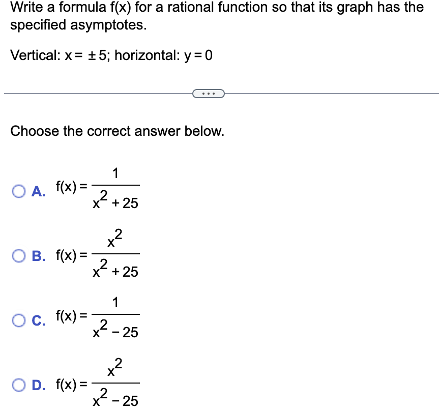 Solved Choose The Correct Answer | Chegg.com