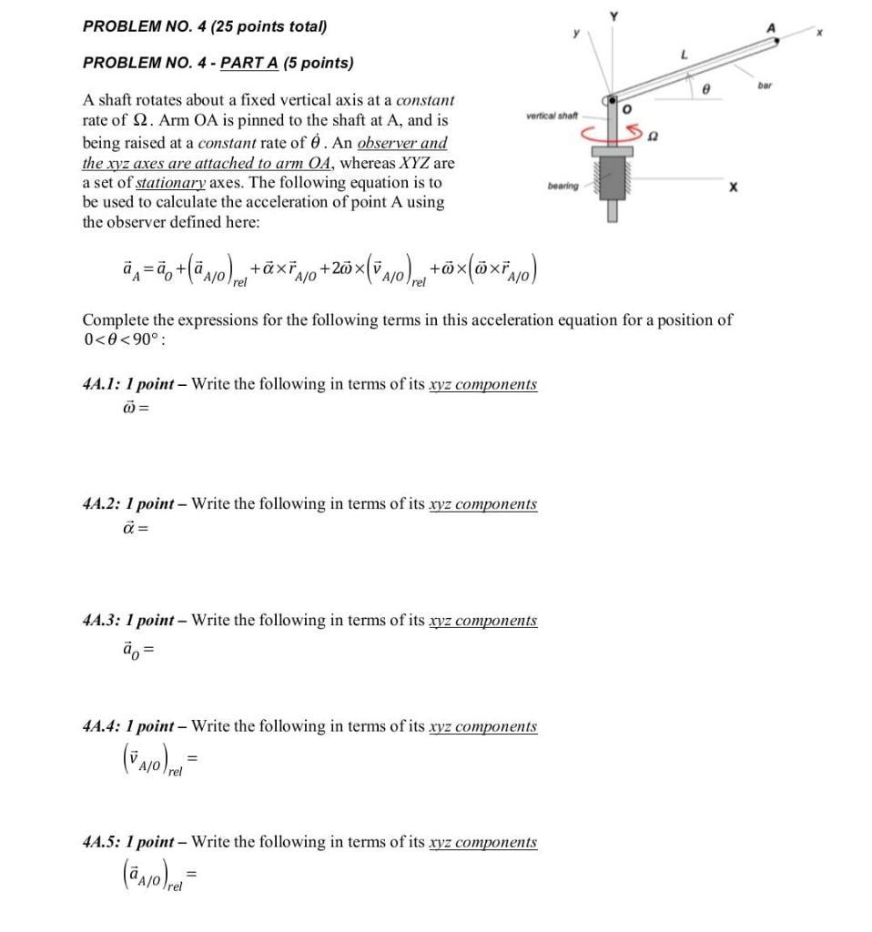 Solved PROBLEM NO. 4 (25 points total) A PROBLEM NO. 4 - | Chegg.com
