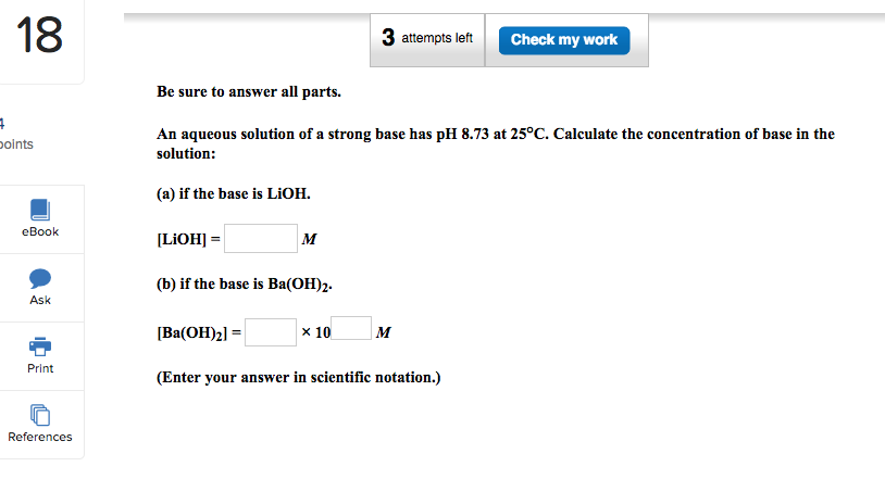 Solved 18 3 Attempts Left Check My Work Be Sure To Answer | Chegg.com