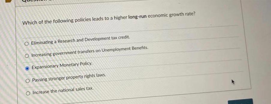 Solved Which Of The Following Policies Leads To A Higher | Chegg.com