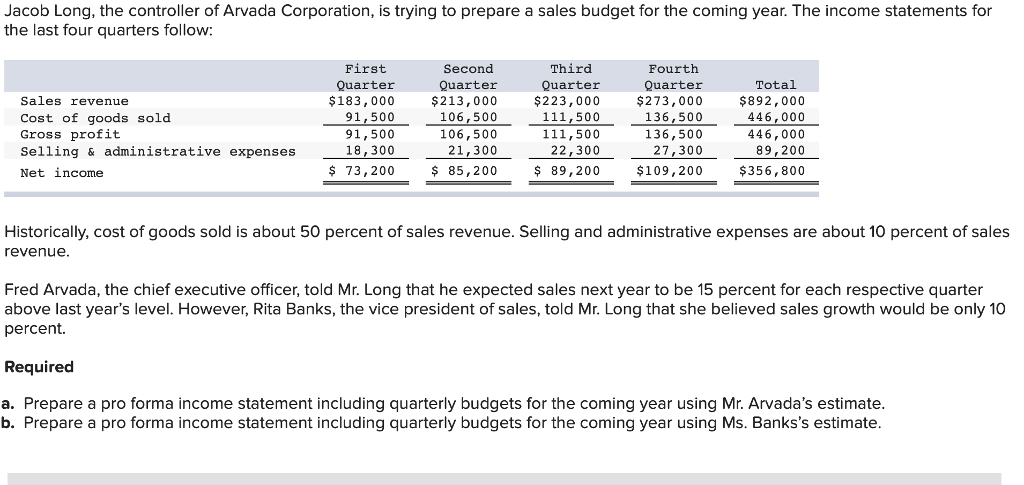 Solved Jacob Long, the controller of Arvada Corporation, is | Chegg.com