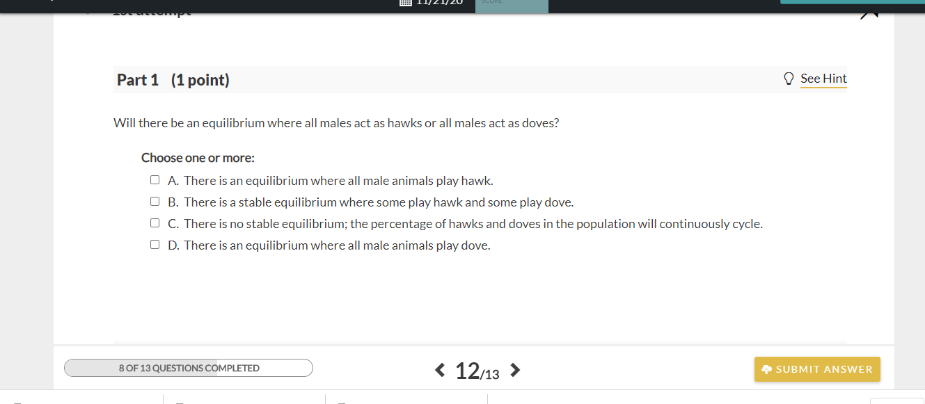 12 Question (3 points) @ See page 569 Evolutionary | Chegg.com