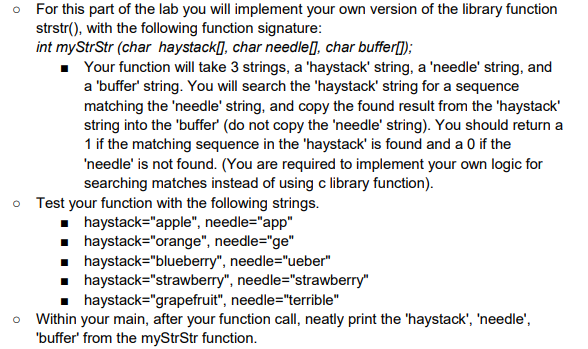 Solved o For this part of the lab you will implement your | Chegg.com