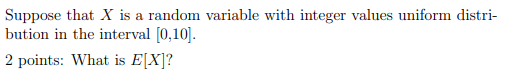 Solved Suppose that X is a random variable with integer | Chegg.com
