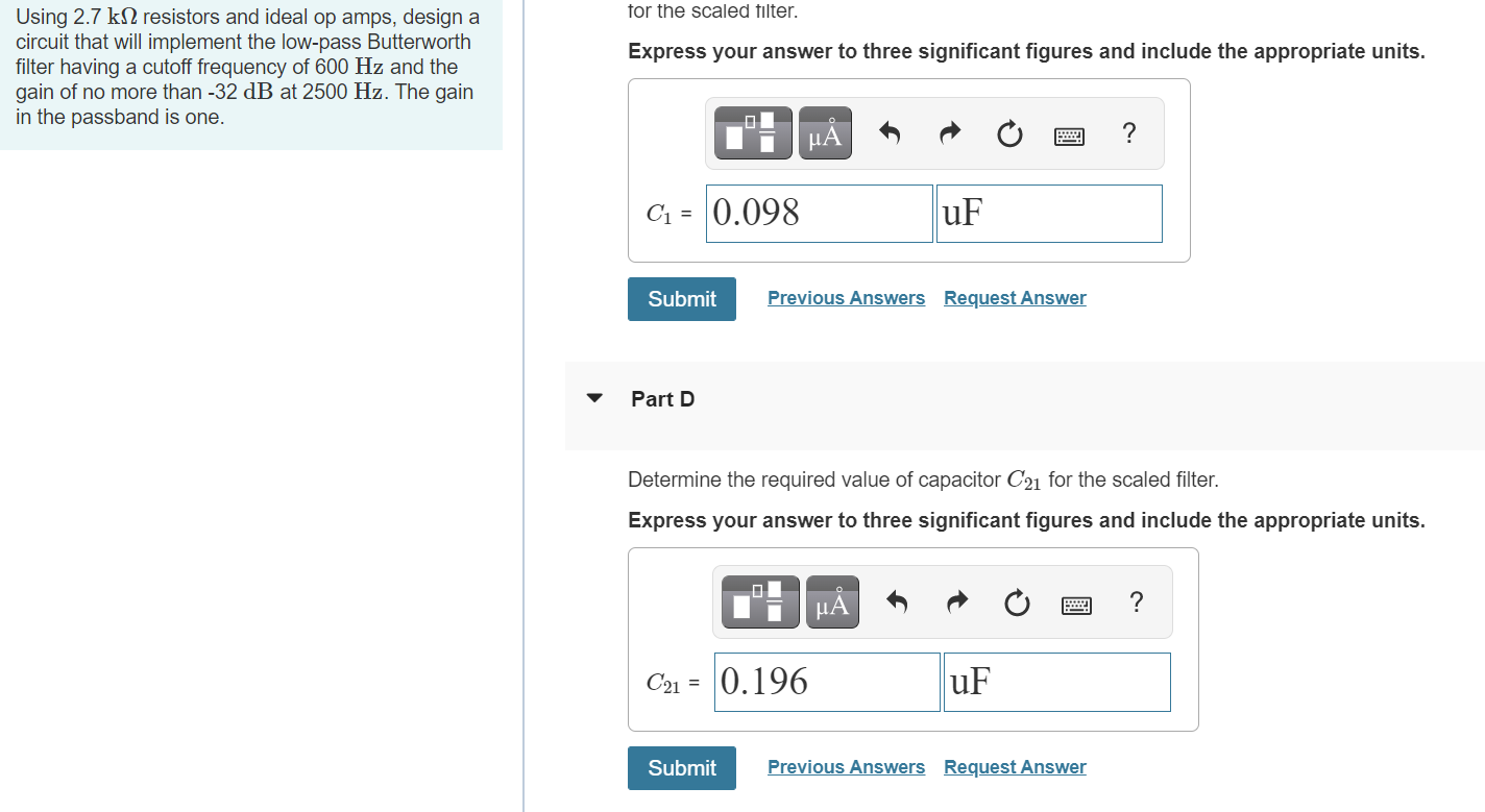 Solved Using the circuit shown in (Figure 1), design a | Chegg.com