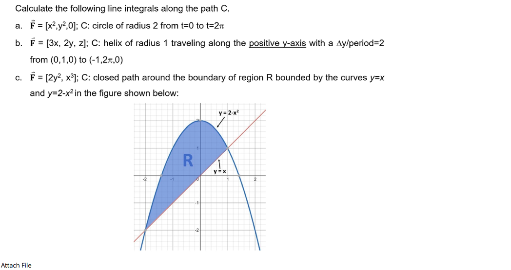 Solved Calculate The Following Line Integrals Along The P Chegg Com