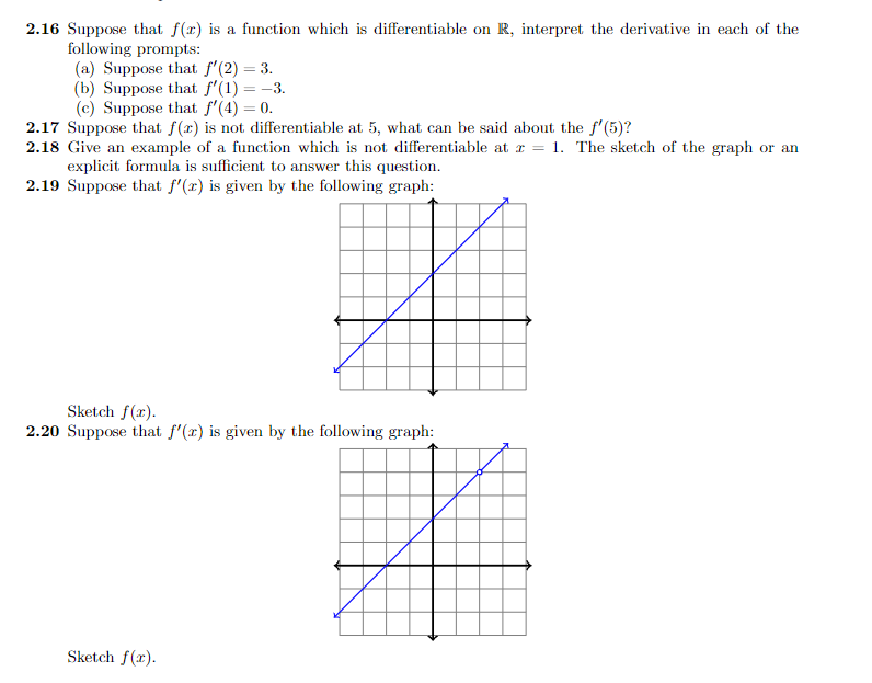 Solved 2.16 Suppose that f(x) is a function which is | Chegg.com