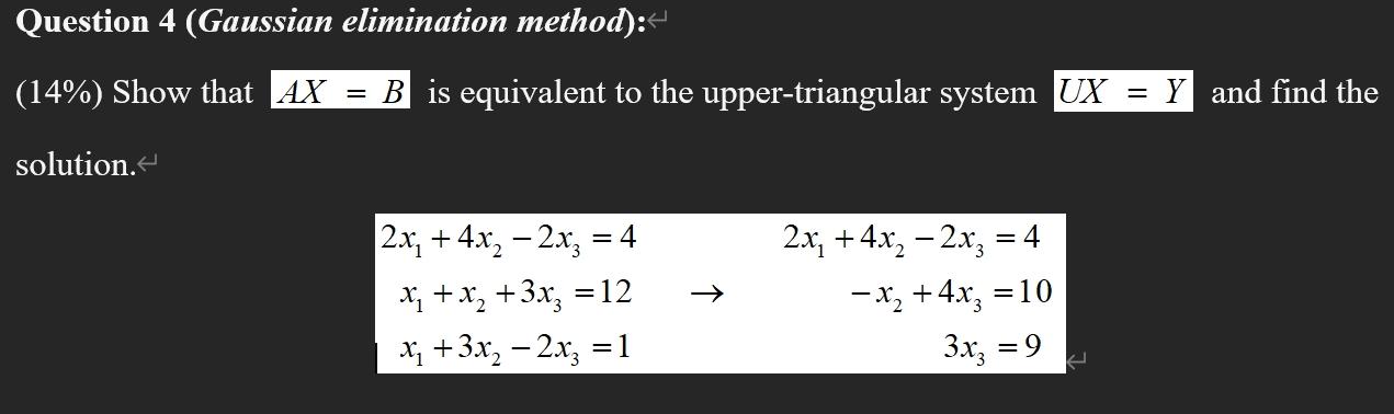 Solved (14%) Show that is equivalent to the upper-triangular | Chegg.com