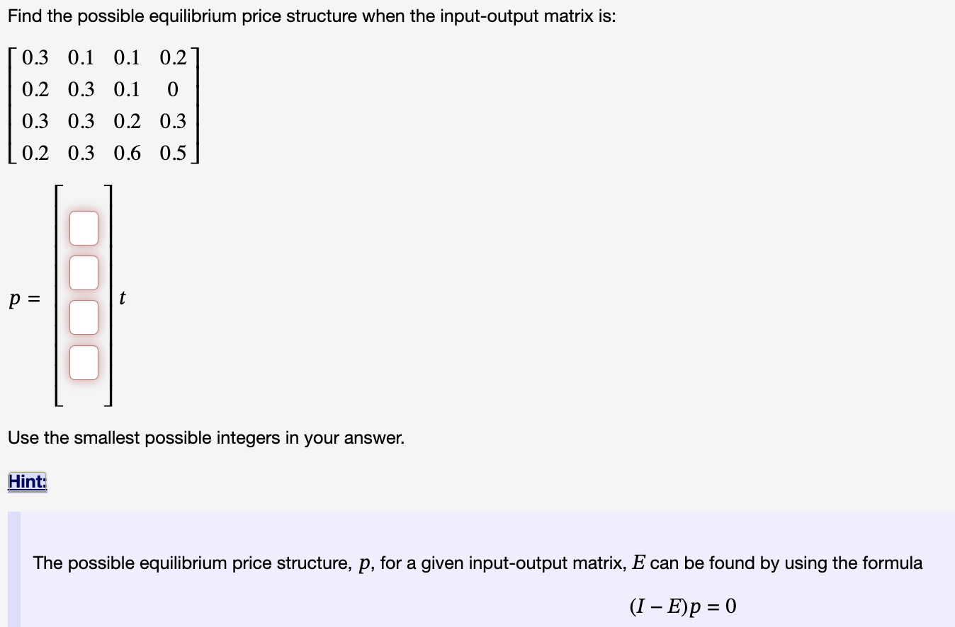 Solved Find the possible equilibrium price structure when | Chegg.com