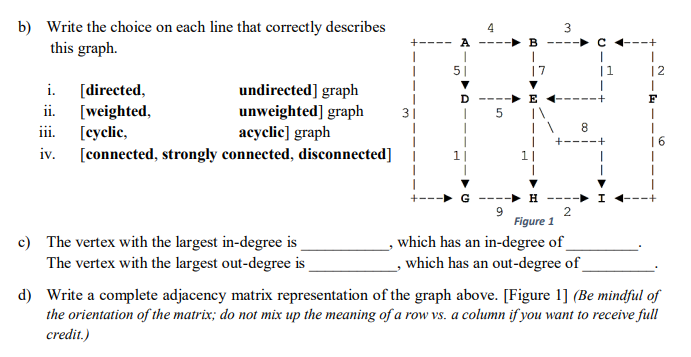 Solved b) Write the choice on each line that correctly | Chegg.com