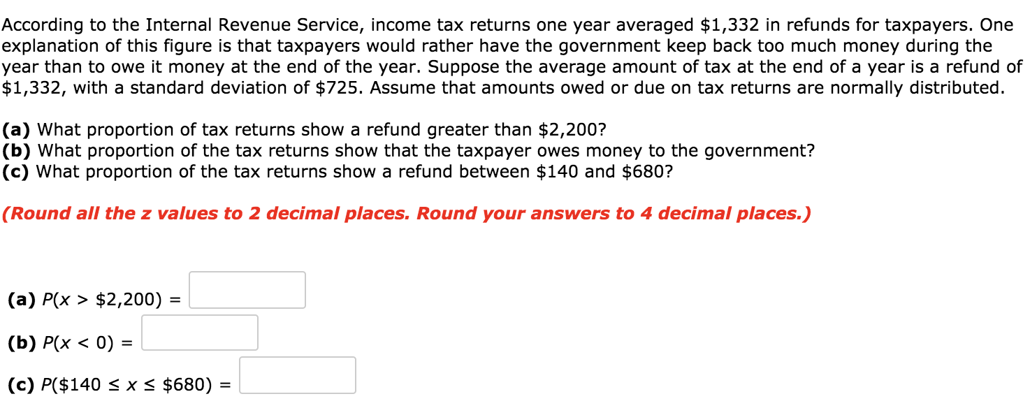 S Irs Math Problems Solved According to the Internal Revenue Service, income tax | Chegg.com