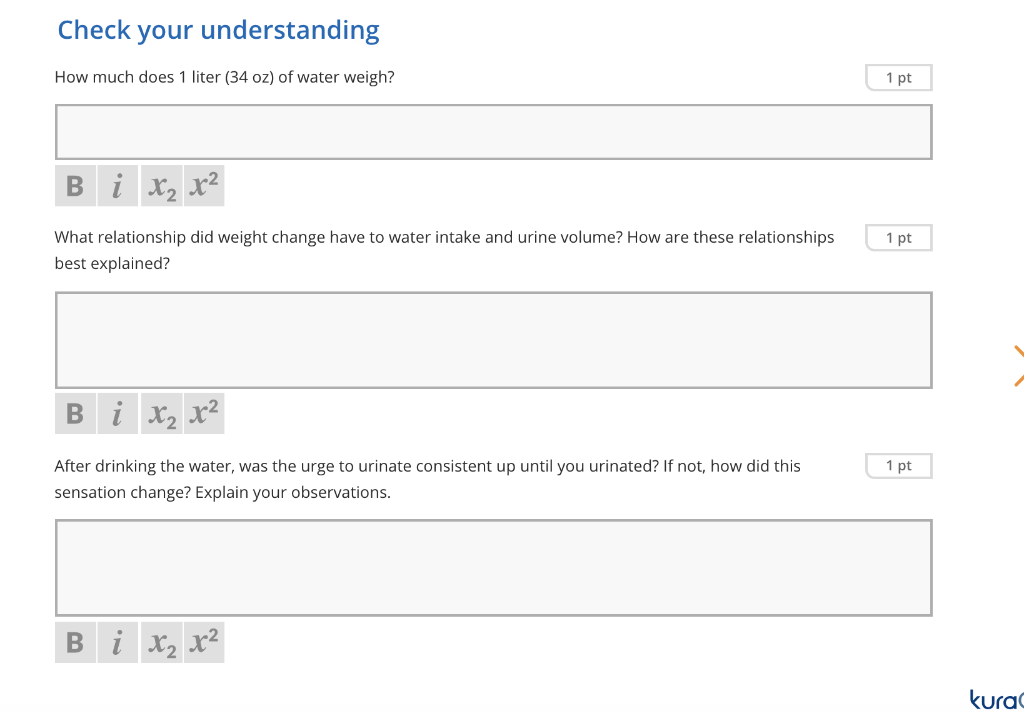 Solved How much does 1 liter (34 oz) of water weigh? Chegg