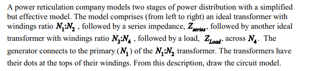 Solved A power reticulation company models two stages of | Chegg.com