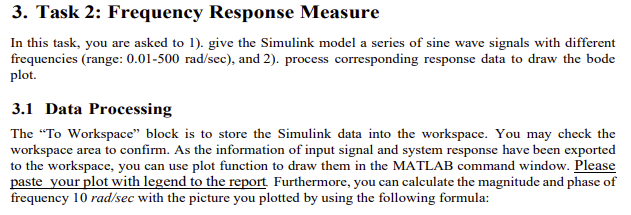 3. Task 2: Frequency Response Measure In this task, | Chegg.com