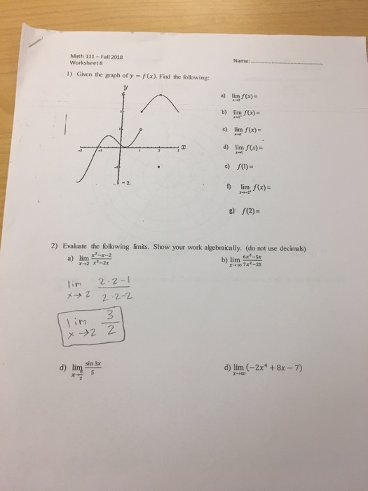 Solved Math 111 Fall 2018 Worksheet 8 Name 1 Given The Chegg Solved Math 111 Fall 2018 Worksheet 8 Name 1 Given The Chegg