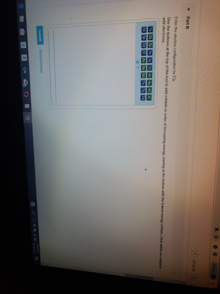 Solved K23 of 24 Part B Enter the electron configuration for | Chegg.com