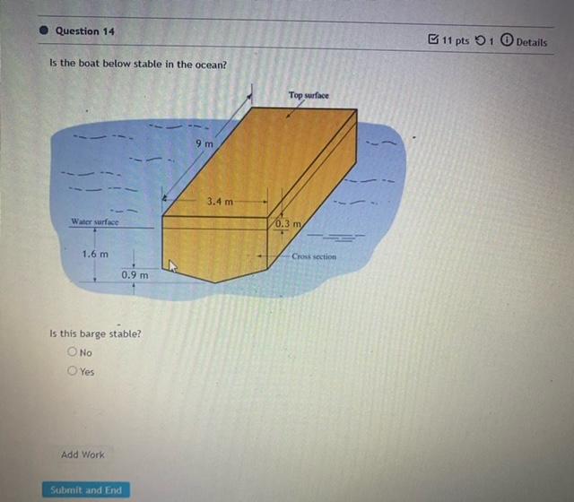 Solved Question 14 B11 Pts 1 Details Is The Boat Below | Chegg.com