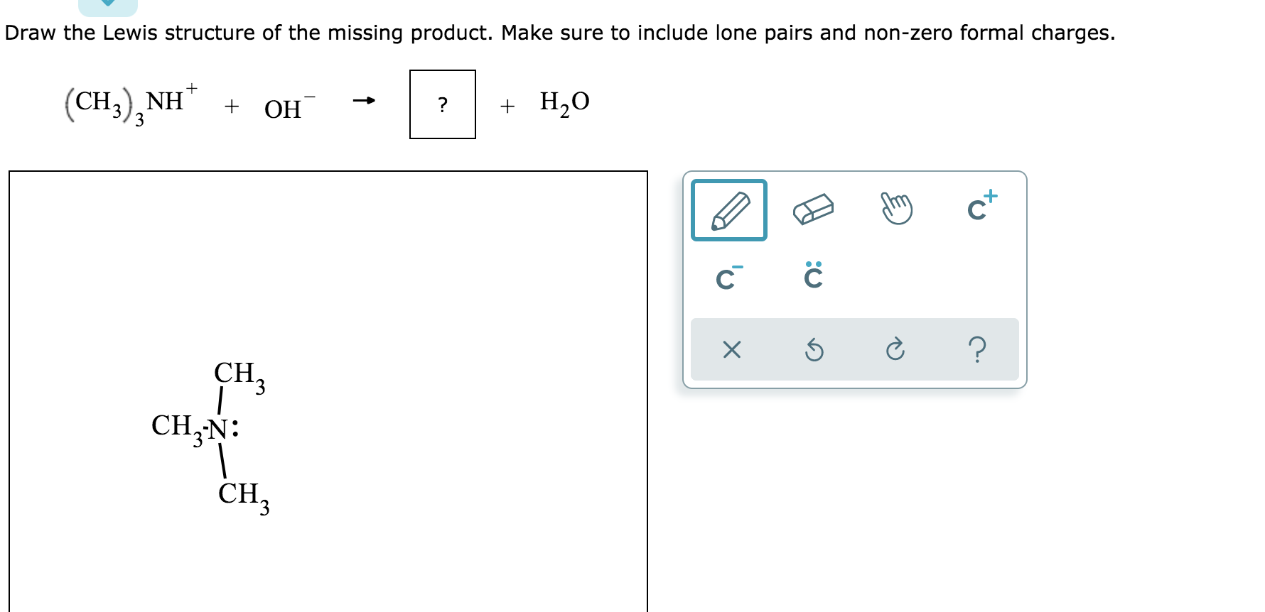 Solved Draw the Lewis structure of the missing product. Make
