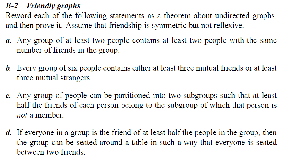 Theorem on Friends and Strangers; Why in Any Party of Six People, Either at  Least Three of Them Are Mutual Friends, or at Least Three of Them Are  Mutual Strangers