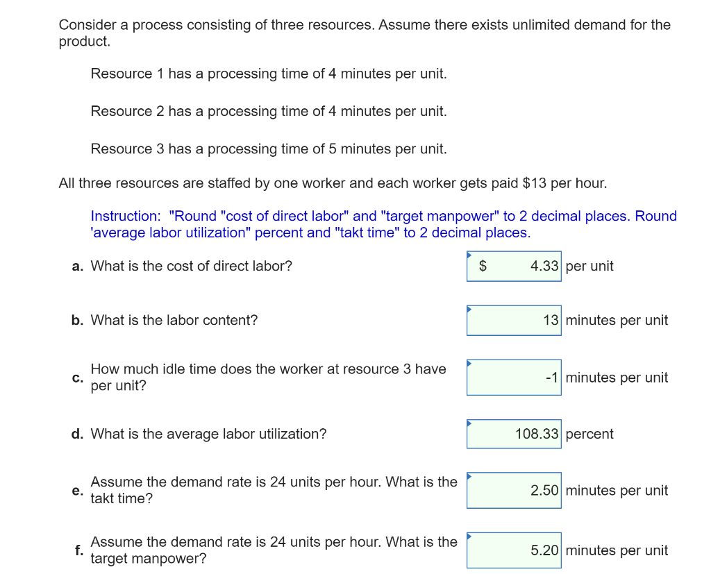 Solved Consider a process consisting of three resources. | Chegg.com