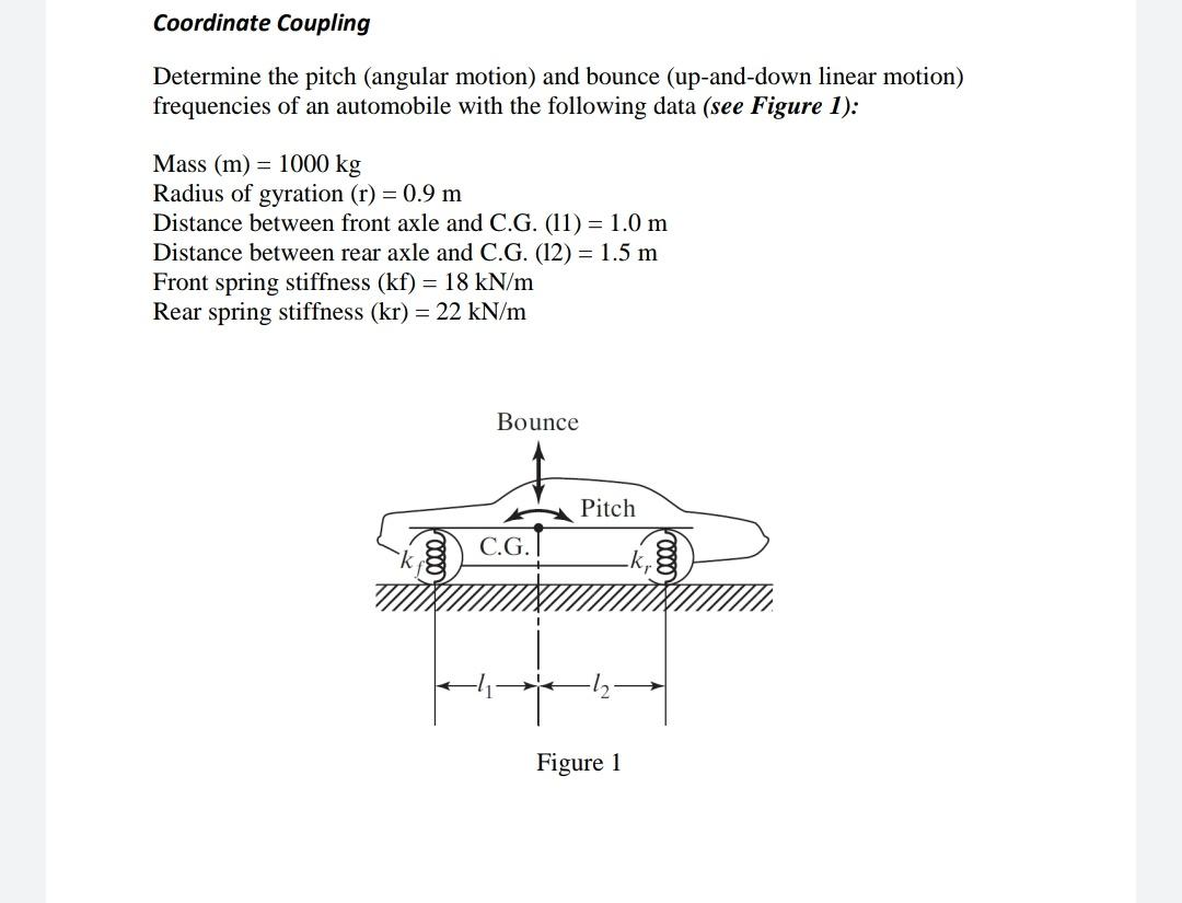 Solved Coordinate Coupling Determine the pitch (angular