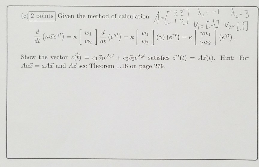 Solved 5 237 X 1 C 2 Points Given The Method Of Cal Chegg Com